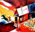 Casa en llamas contemporáneo Marc Chagall